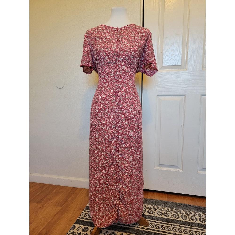 VNT  Cherokee womens maxi floral dress Size XL with back tie
